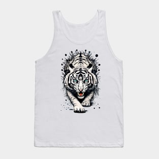 white tiger Tank Top